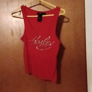 Redish Harley Davidson crop top